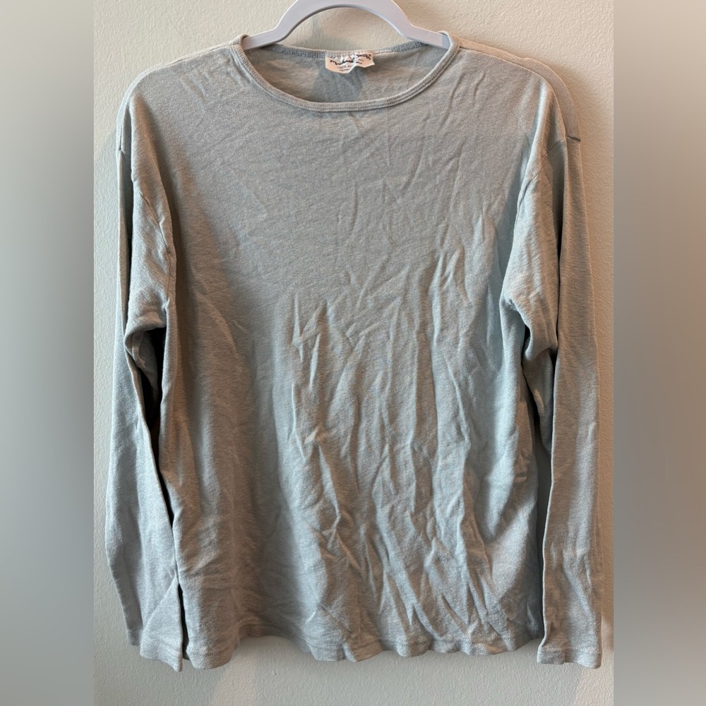 Women’s Michael Stars Gray Long Sleeve Tee Soft Casual Top sku#B2